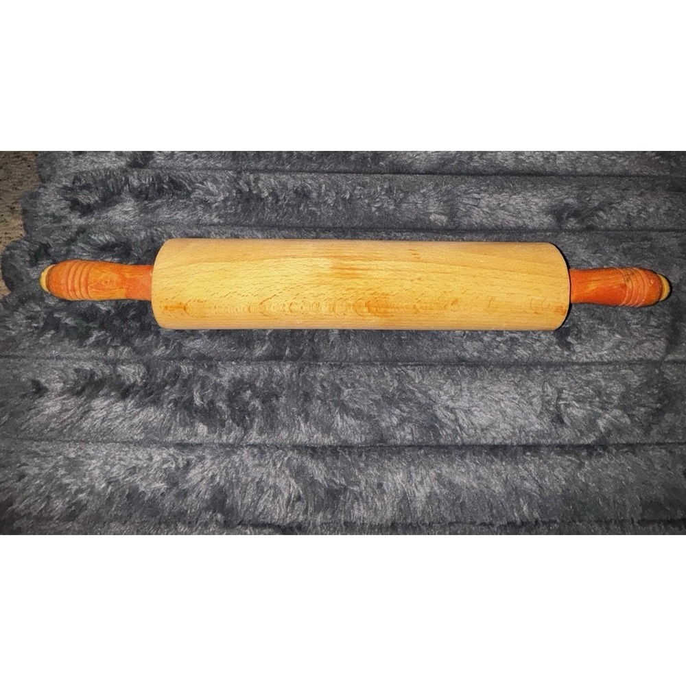 Antique Mumsing Rolling Pin 17" With Cloth